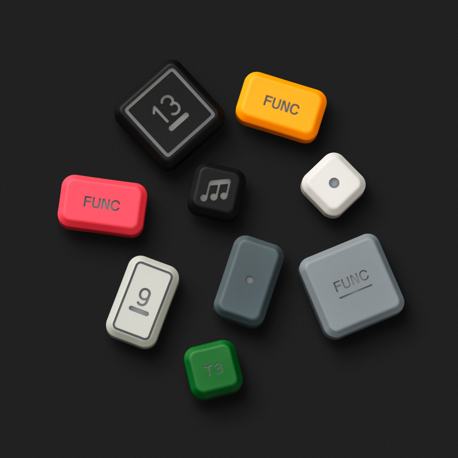 All Caps Button Button Cap Kit - Rubber Surface - Elektron